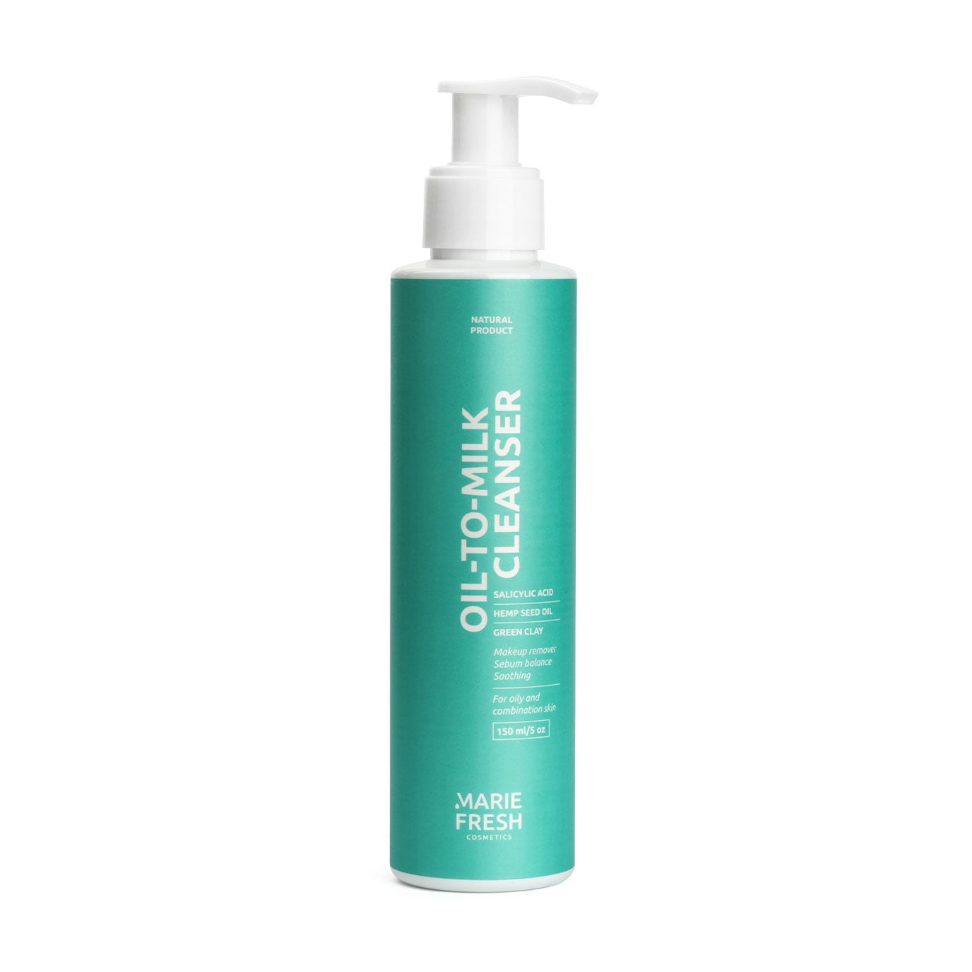 Гідрофільна олія для обличчя Marie Fresh Cosmetics Oil-to-milk Cleanser для жирної та комбінованої шкіри, з саліциловою кислотою, 150 мл