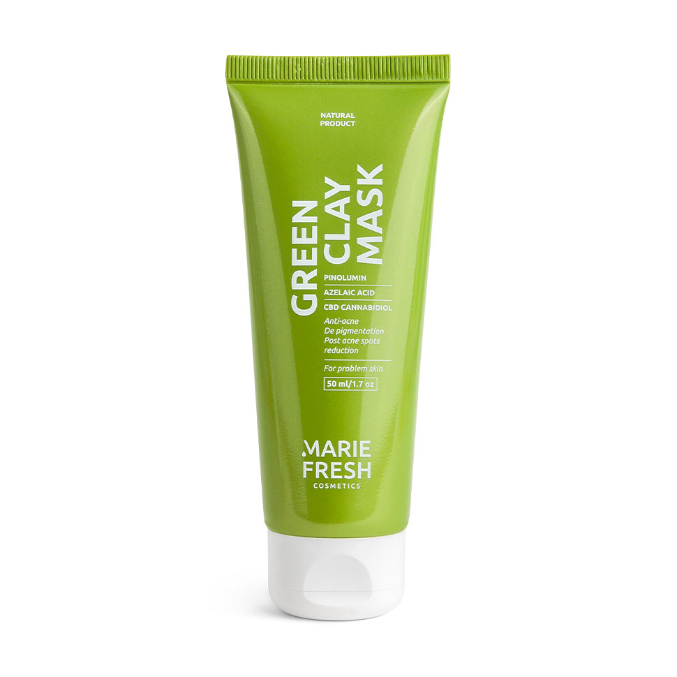 Маска Marie Fresh Cosmetics Anti Acne Green Clay Mask для проблемної шкіри, з зеленою глиною, 50 мл
